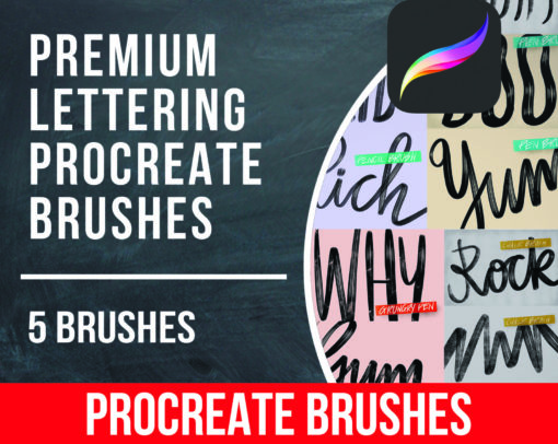 Premium Lettering Procreate Brushes