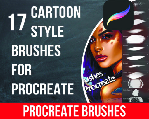 17 cartoon style brushes for Procreate