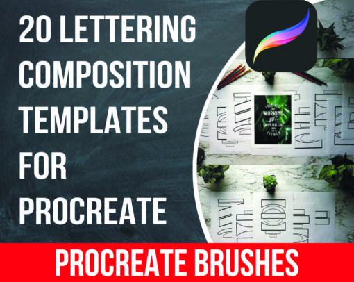 20 Lettering Composition Templates Procreate (1)