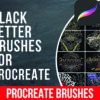 Black Letter Brushes Procreate