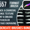 557 Procreate brushes bundle