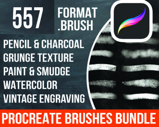 557 Procreate brushes bundle