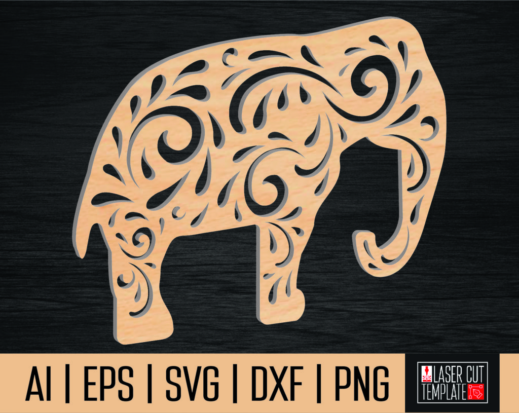 Elephant Template, Engraved Elephant, Elephant Svg