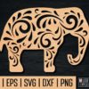 Elephant template, Engraved elephant, Elephant svg