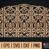 Decorative screen cnc, laser cut plans. Сnc file, laser cut file, folding screen, wedding