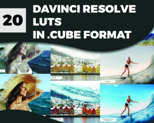20 Davinci Resolve LUTs in CUBE format Windows and Mac compatibility 153787212341