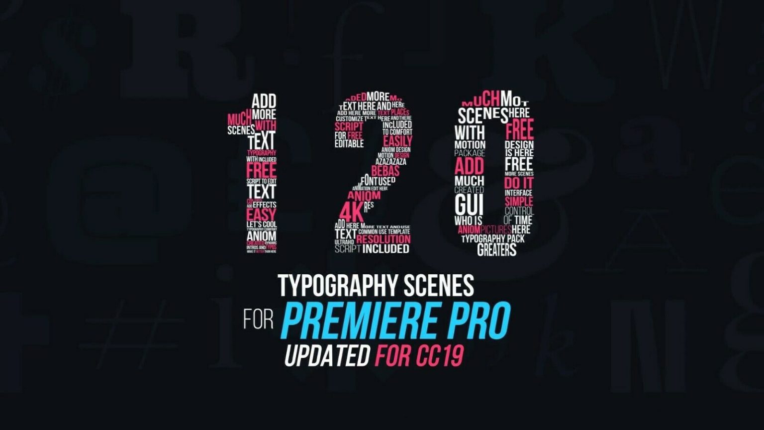 120 Animation Typography Scenes For Premiere Pro! Easy To Customize ...