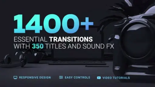 1400 Essential Transitions for After Effects Titles Lower Thirds Sound FX 153856695996
