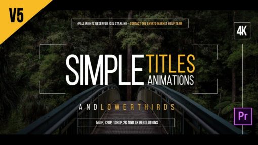 Gold Simple Titles 4K for Premiere Pro After Effect 30 Titles Lower Thirds 153856498216