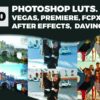 20 Photoshop LUTs. CUBE format. Vegas, Premiere, After Effects, FCPX, DaVinci