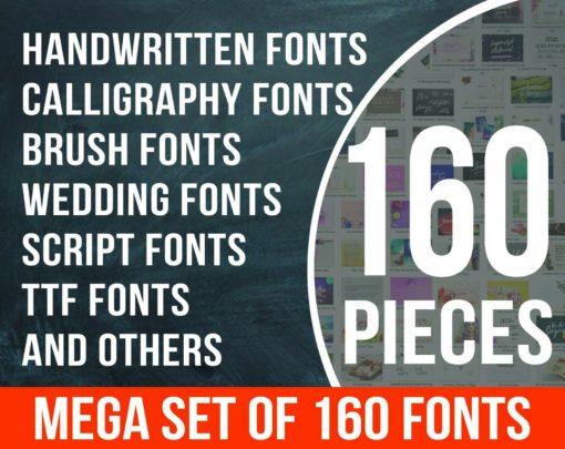 160 unique typefaces. Сalligraphy, display, modern, brush pen, smooth, rounded 2 160 unique typefaces. Сalligraphy, display, modern, brush pen, smooth, rounded